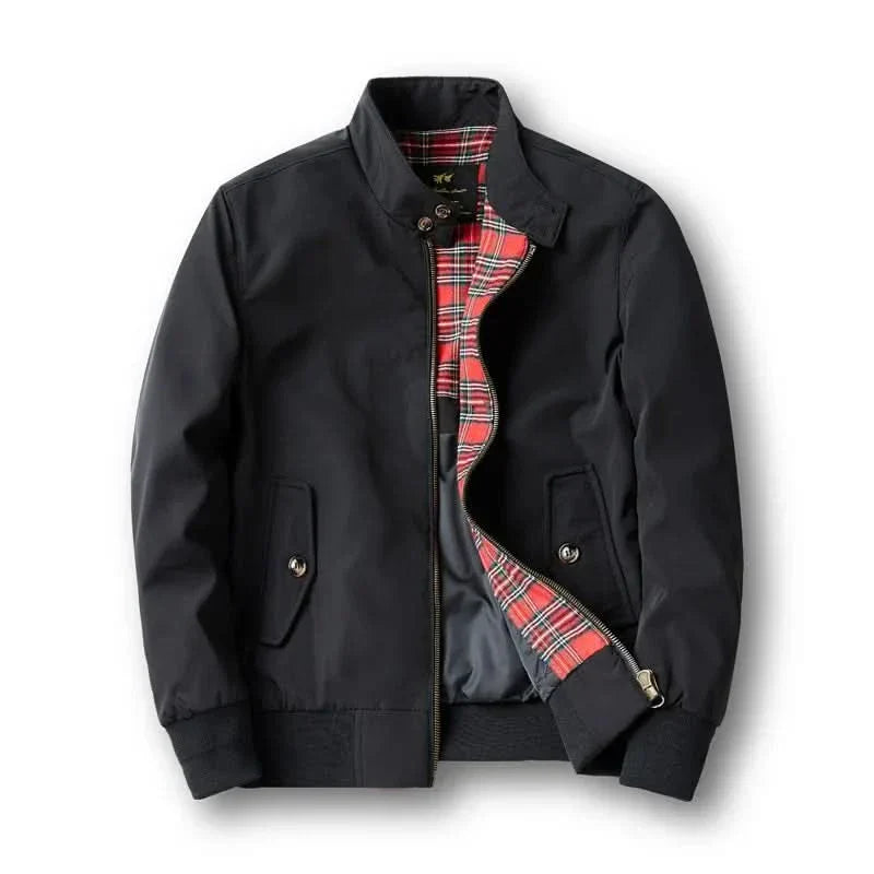 Herren Bomber Winterjacke | Mit Karo-Futter