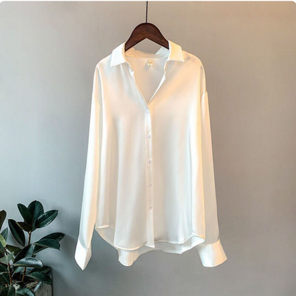 Blouse oversize décontractée femme | Manches longues