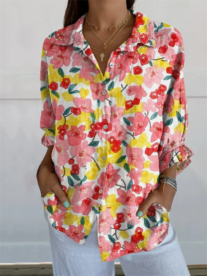 Camicia stampata da donna | Manica lunga