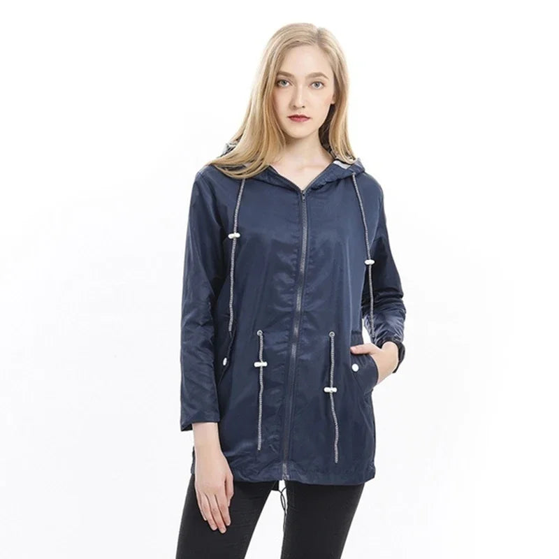 Chaqueta de invierno impermeable para mujer | Larga