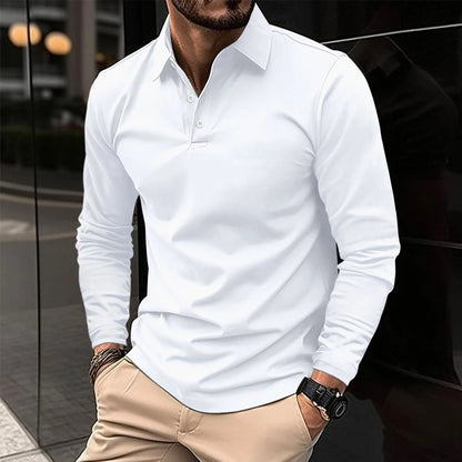 Herren Langarm Polo-Shirt | Lässig- und Geschäftskleidung