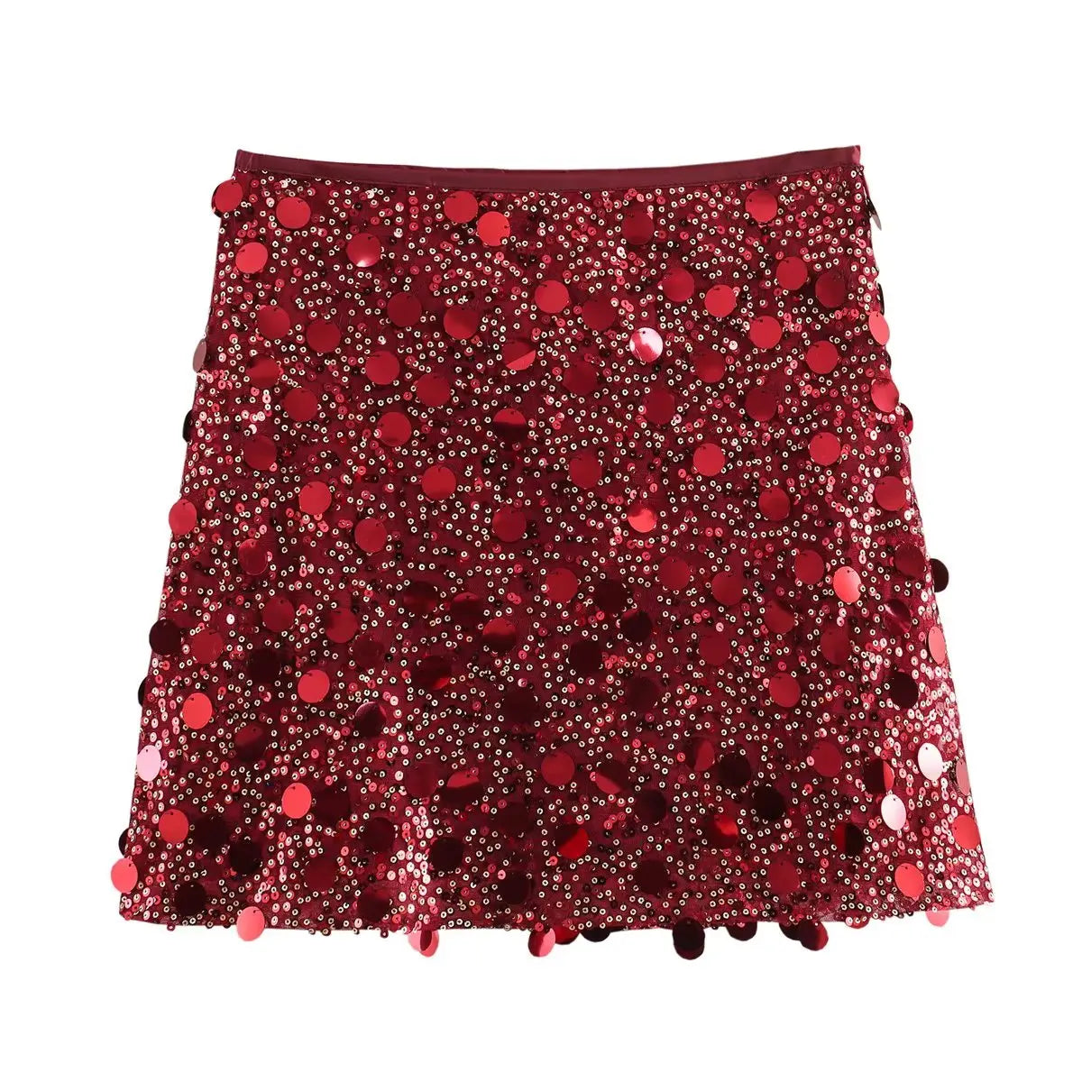 Jupe taille haute scintillante femme | Mini