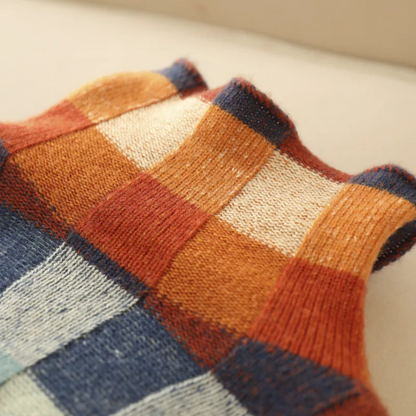 Pull à carreaux pour femme | Long