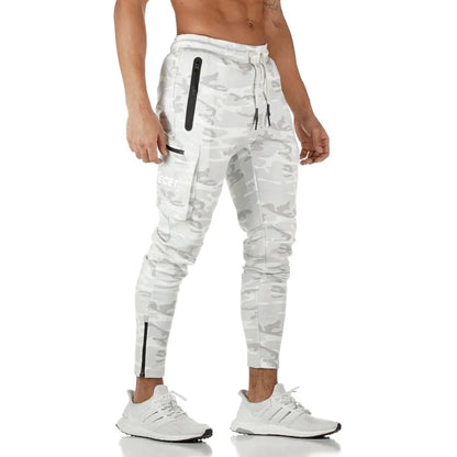 Pantalon de jogging sportif coupe ajustée homme | Avec poches zippées
