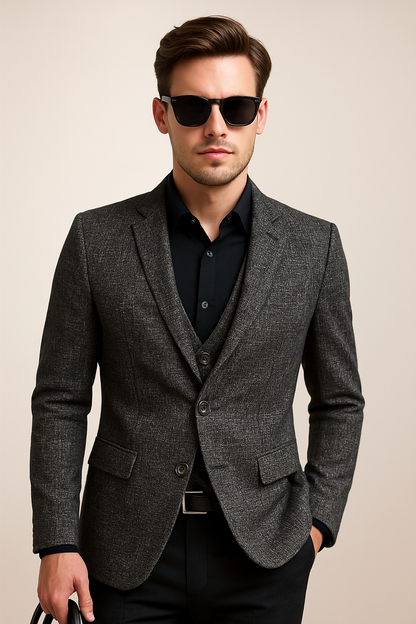 Blazer Uomo Formale a Maniche Lunghe | con Rever Cadente