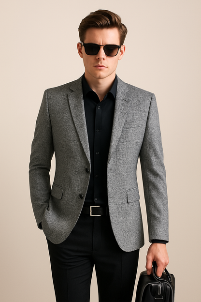 Blazer Uomo Formale a Maniche Lunghe | con Rever Cadente