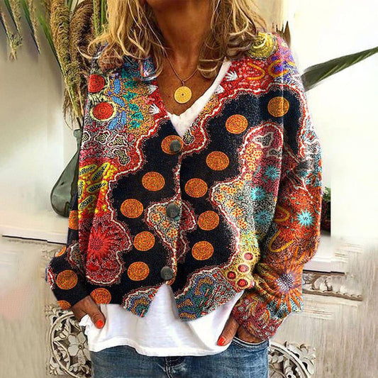 Cardigan lavorato a maglia colorato da donna