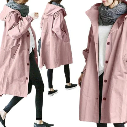 Damen Kapuzen Lange Winterjacke | Wasserdicht