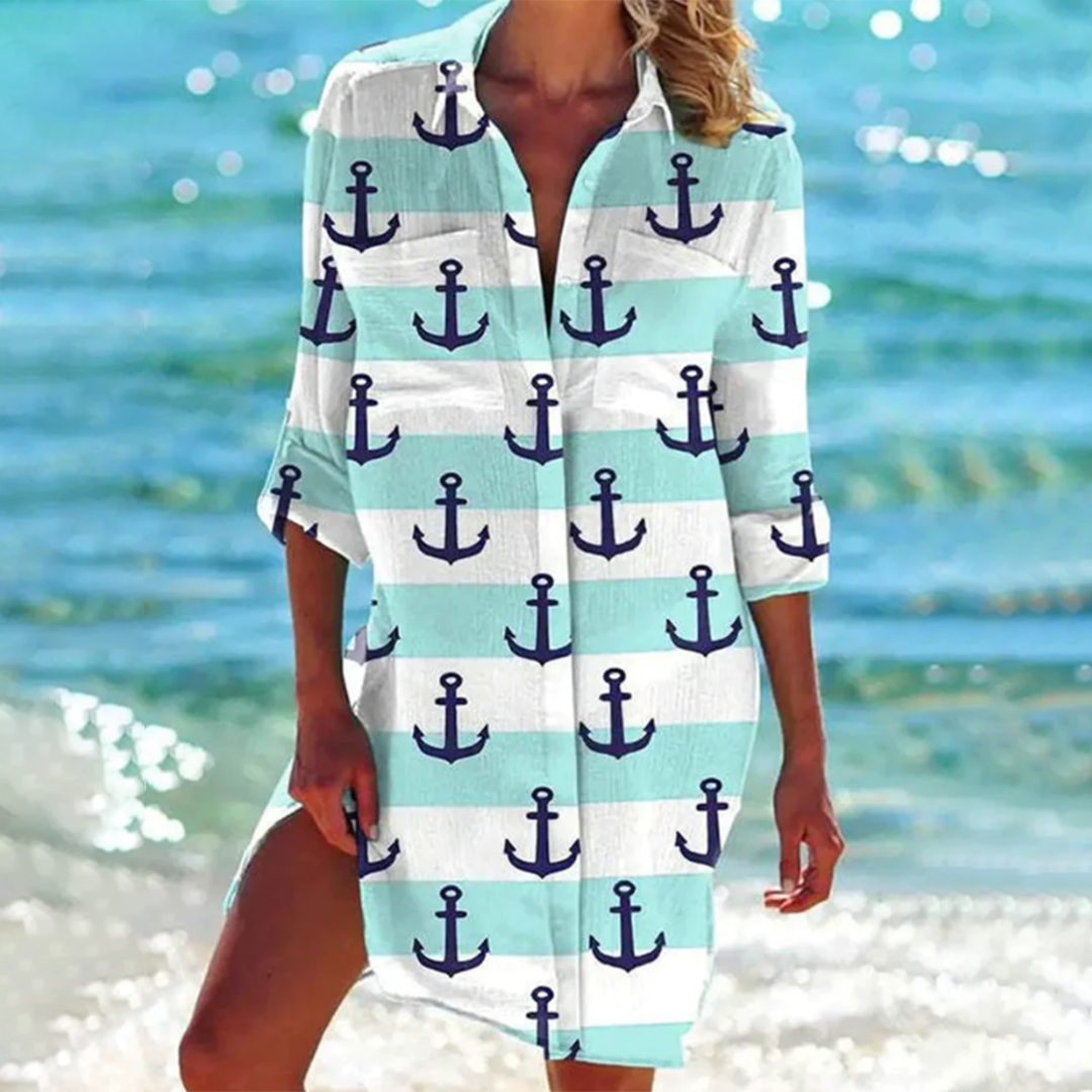 Vestito camicia casual da donna | Maniche lunghe