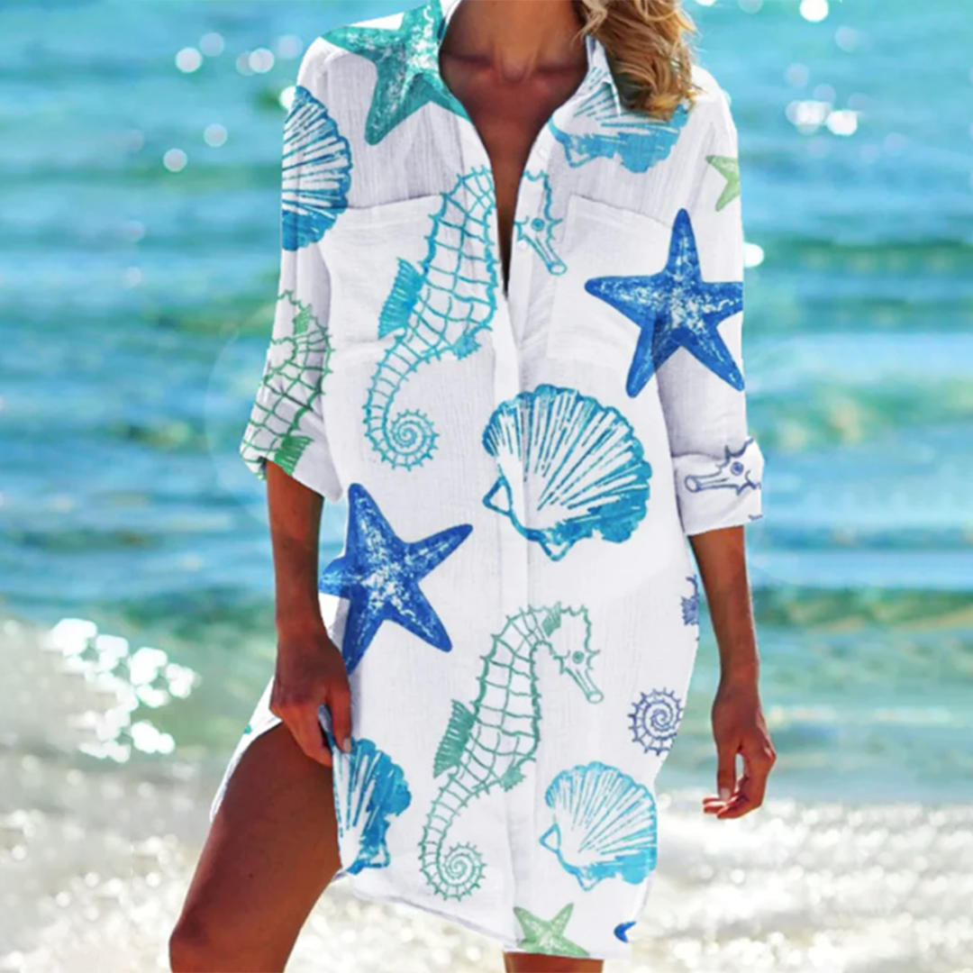 Vestito camicia casual da donna | Maniche lunghe
