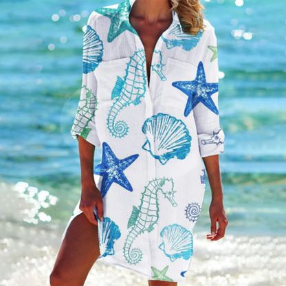 Vestito camicia casual da donna | Maniche lunghe
