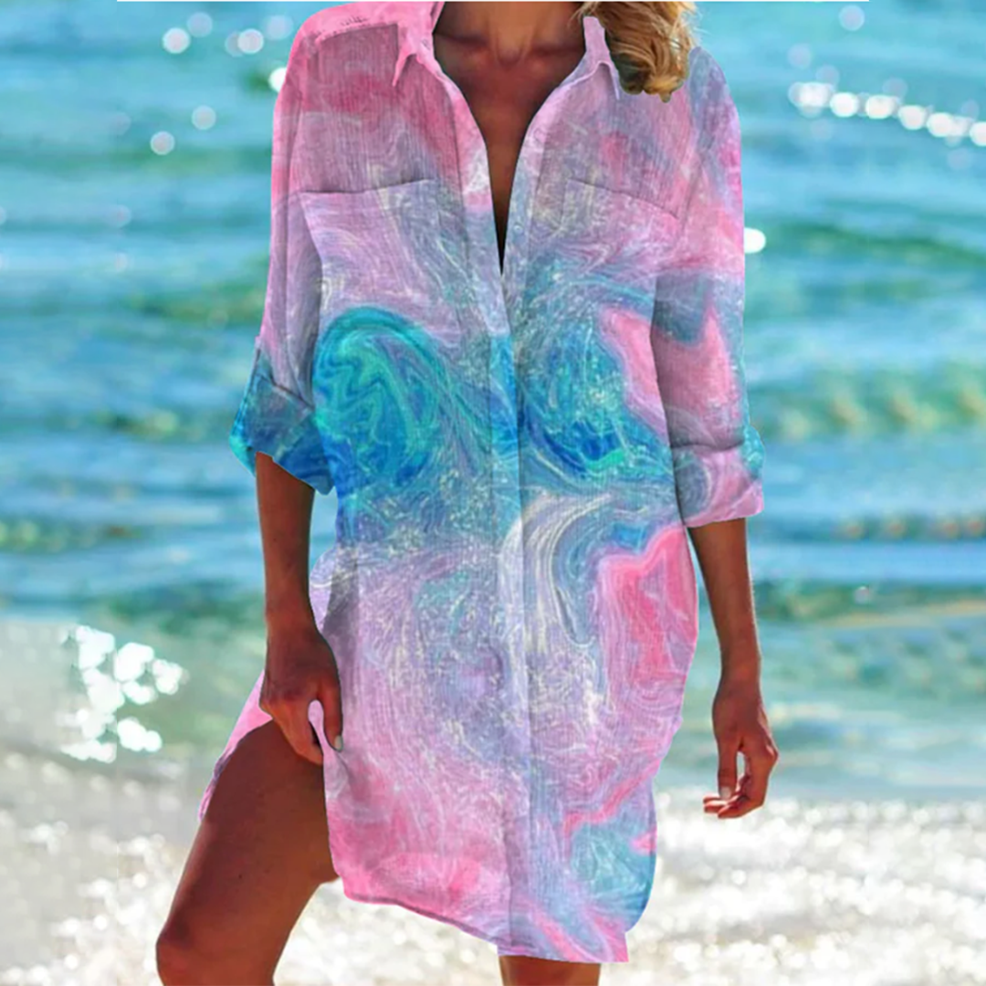 Vestito camicia casual da donna | Maniche lunghe