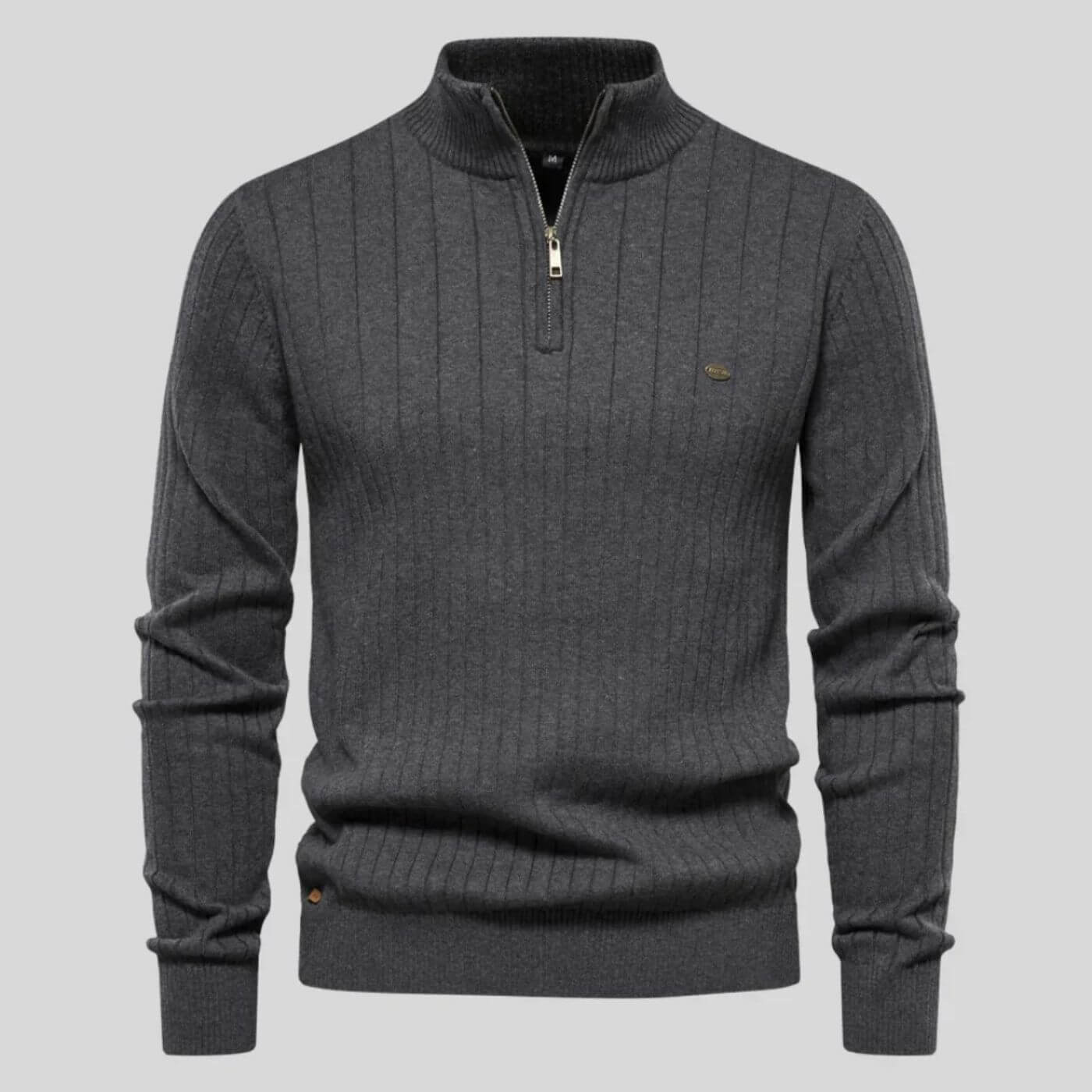 Suéter cómodo con cremallera para hombre