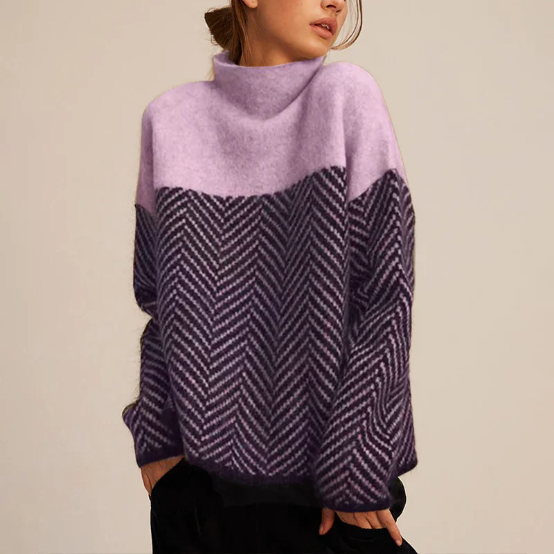Pull col roulé oversize femme | Chaud