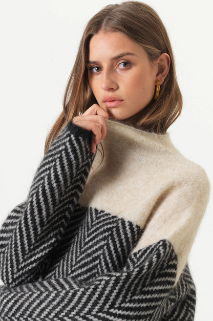 Pull col roulé oversize femme | Chaud