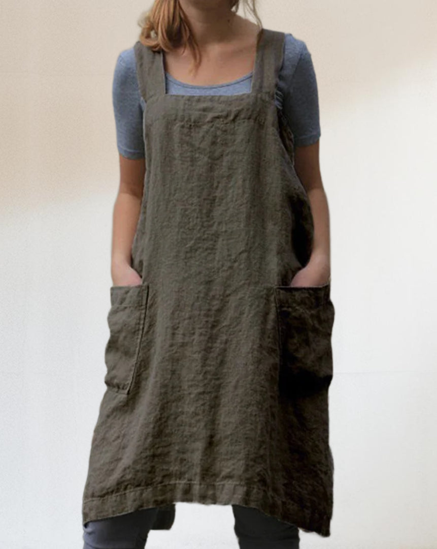 Robe tablier de travail pour femme | Longue