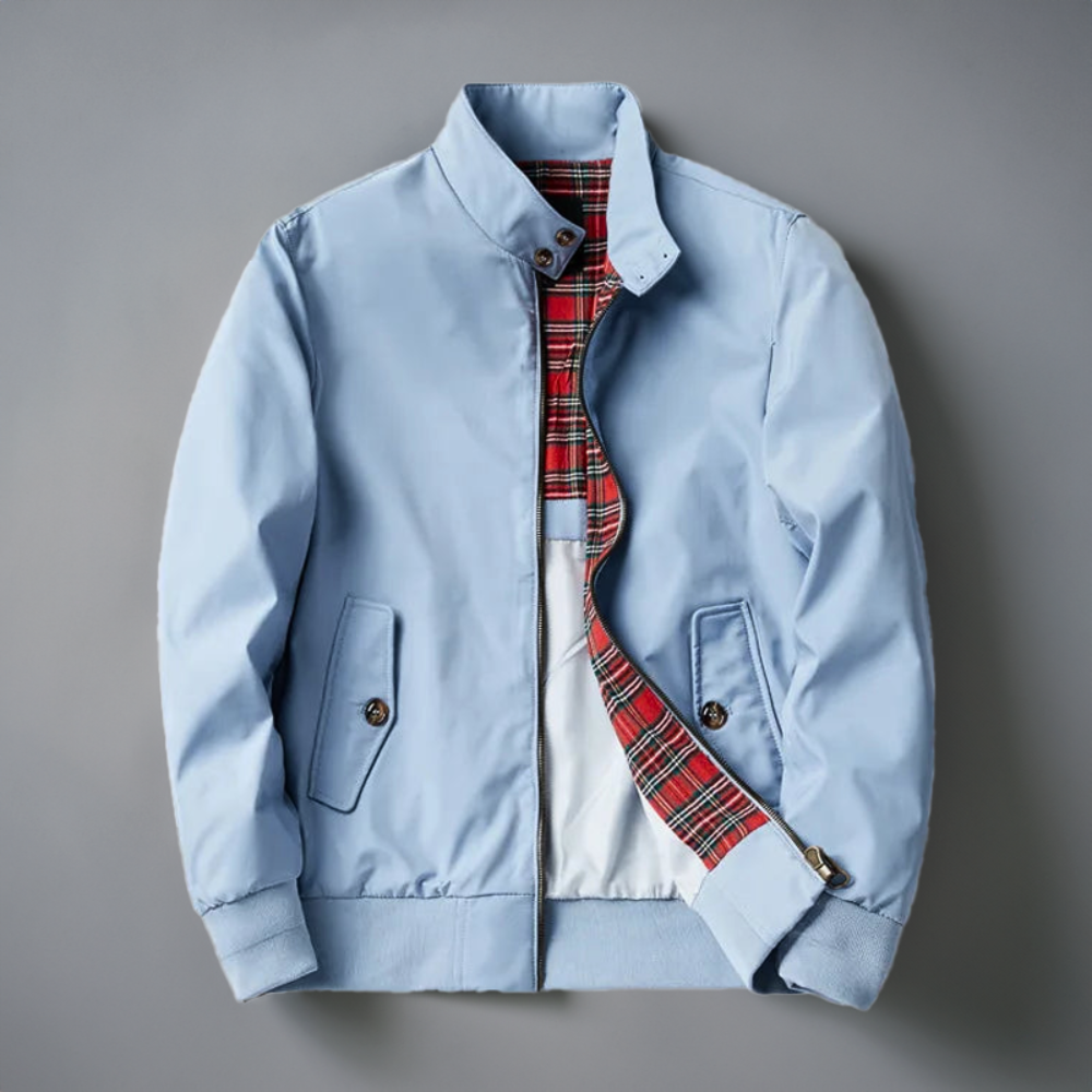 Herren Bomber Winterjacke | Mit Karo-Futter