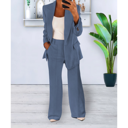 Ensemble pantalon deux pièces business décontracté pour femmes | Coupe ample