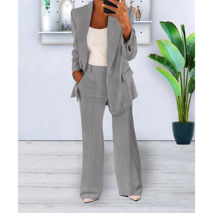 Ensemble pantalon deux pièces business décontracté pour femmes | Coupe ample