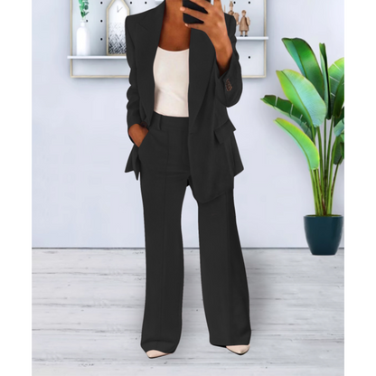 Ensemble pantalon deux pièces business décontracté pour femmes | Coupe ample