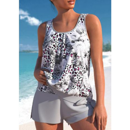 Ensemble tankini femme imprimé floral | deux pièces