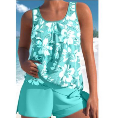 Ensemble tankini femme imprimé floral | deux pièces