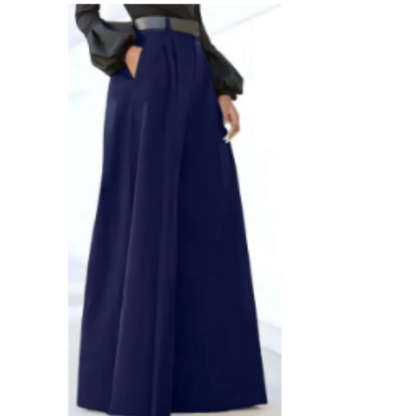 Pantalon palazzo taille haute femme | jambes larges