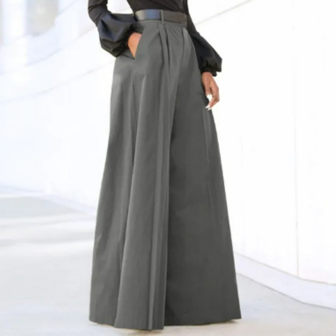 Pantalon palazzo taille haute femme | jambes larges