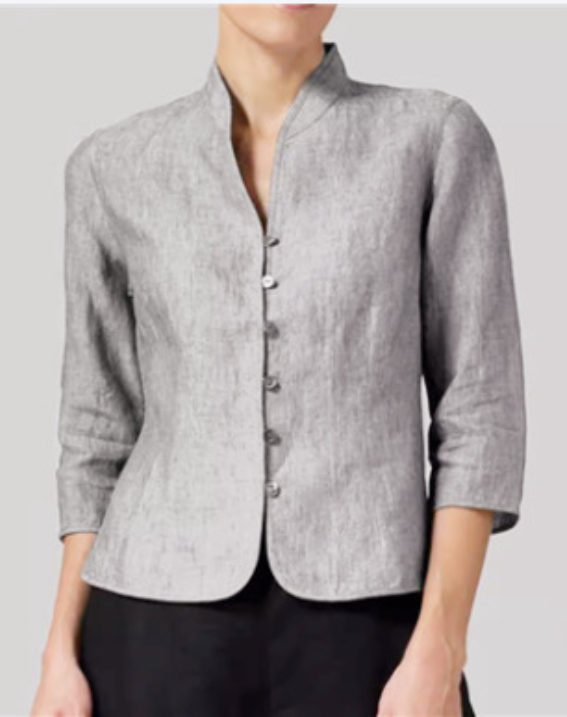 Veste de mi-saison à col montant pour femmes | Manches 3/4