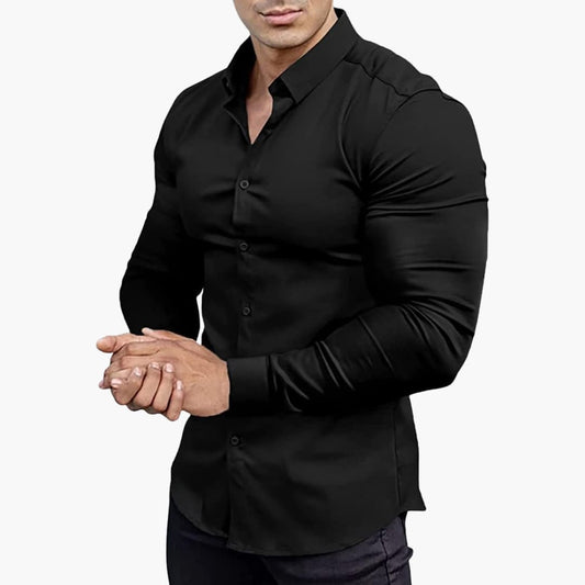 Chemise classique homme manches longues | Coupe slim