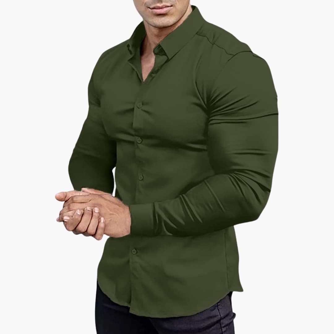 Chemise classique homme manches longues | Coupe slim