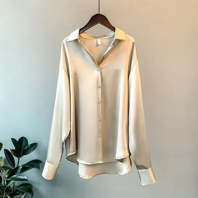 Camicia Donna Formale a Maniche Lunghe con Colletto | Vestibilità Larga