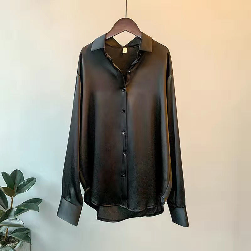 Camicia Donna Formale a Maniche Lunghe con Colletto | Vestibilità Larga
