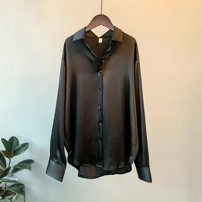 Camicia Donna Formale a Maniche Lunghe con Colletto | Vestibilità Larga