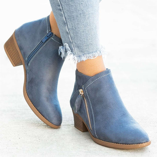Bottines confortables pour femmes | Fermeture éclair