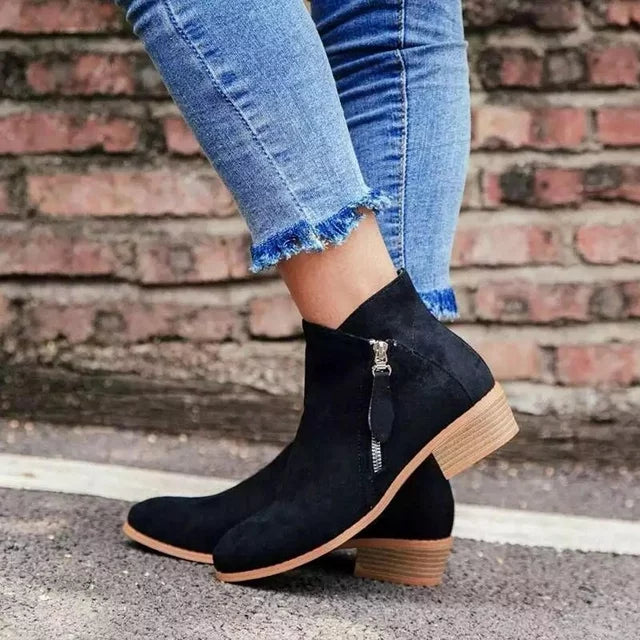 Bottines confortables pour femmes | Fermeture éclair