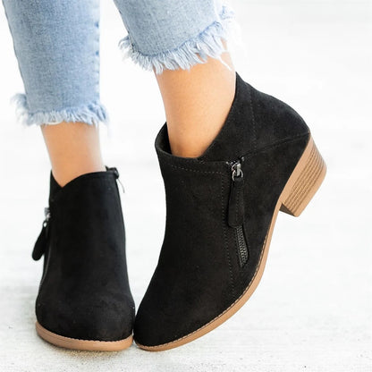 Bottines confortables pour femmes | Fermeture éclair