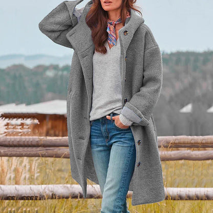 Damen Cord Mantel | Lang