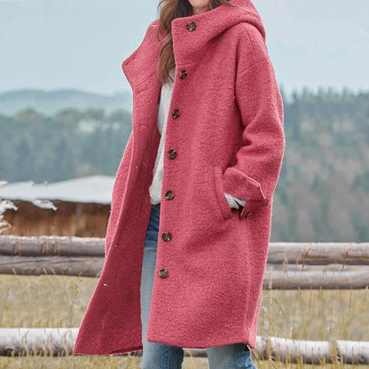 Damen Cord Mantel | Lang