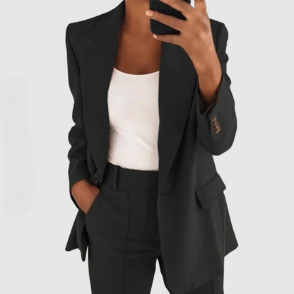 Tailleur pantalon formel deux pièces pour femme | Blazer et pantalon