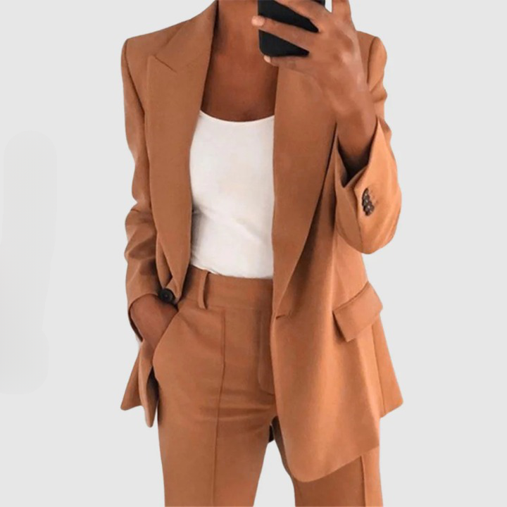 Tailleur pantalon formel deux pièces pour femme | Blazer et pantalon
