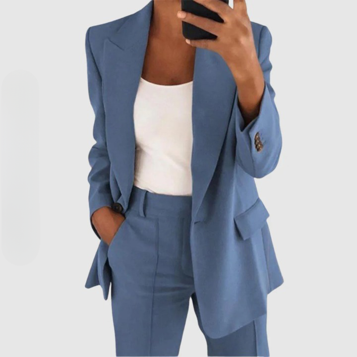 Tailleur pantalon formel deux pièces pour femme | Blazer et pantalon