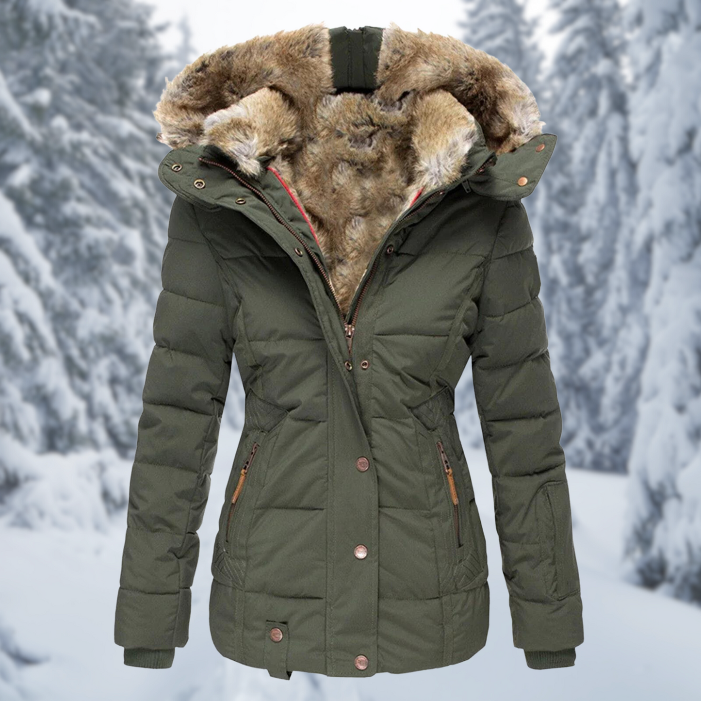 Chaqueta elegante de invierno para mujer | Caliente