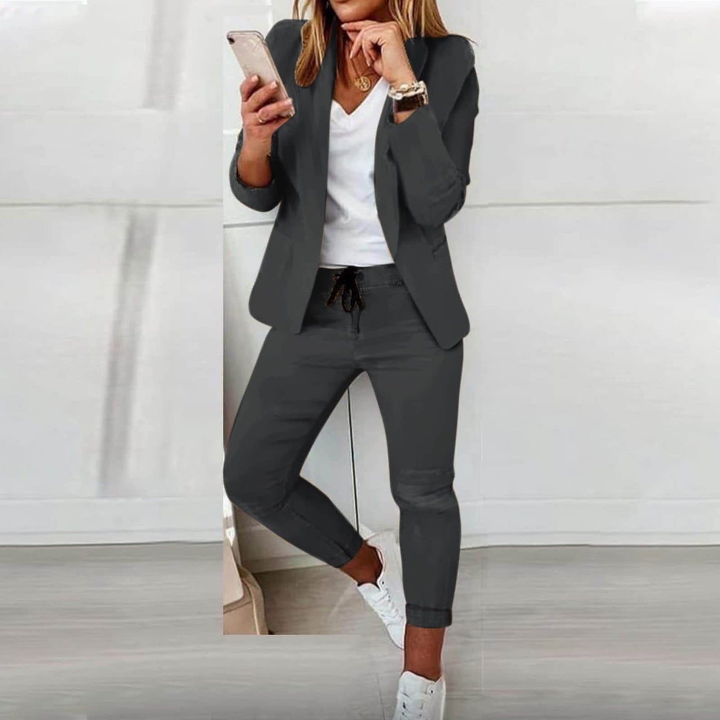 Tailleur pantalon de bureau pour femmes | Deux pièces