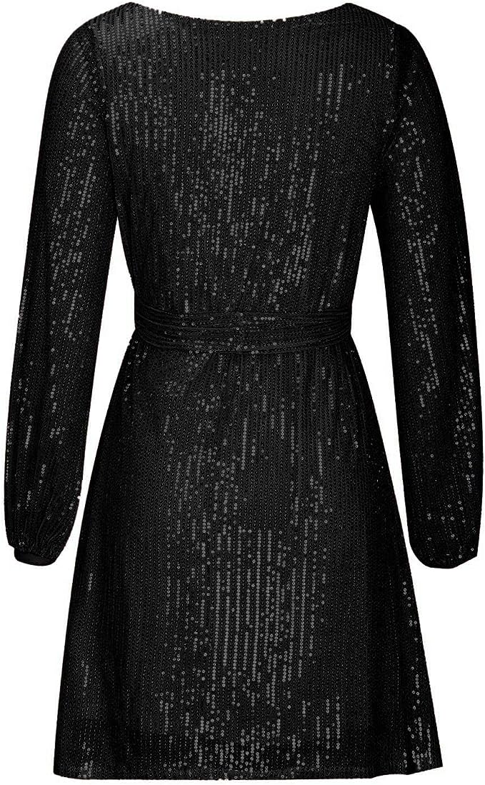 Robe mini femme festive | manches longues