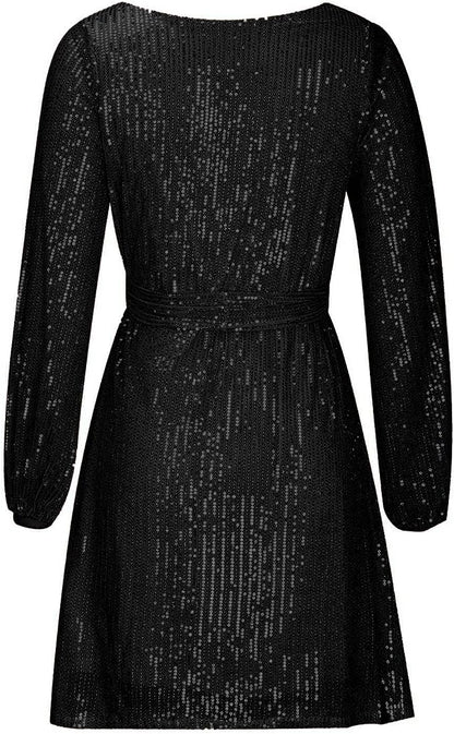 Robe mini femme festive | manches longues
