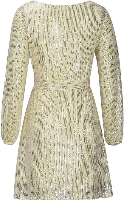 Robe mini femme festive | manches longues