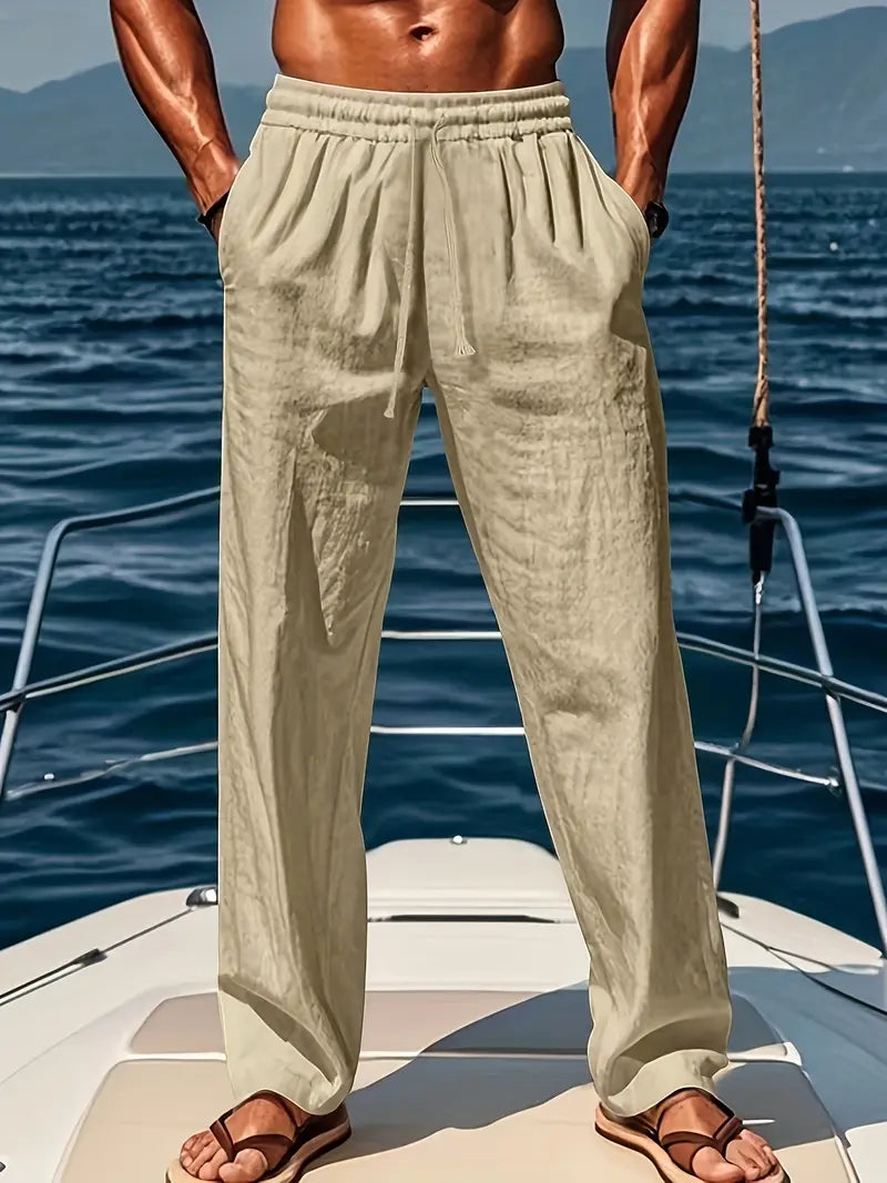 Pantalon long en lin pour hommes | Été