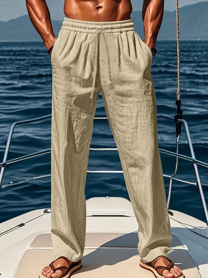 Pantalon long en lin pour hommes | Été