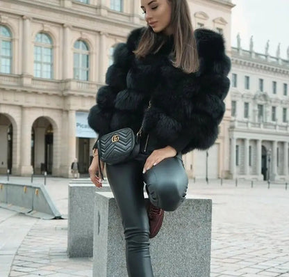Doudoune en fausse fourrure femme | Élégante